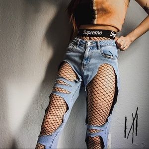 Custom Destroyed Grunge PacSun Mom Jeans 1/1